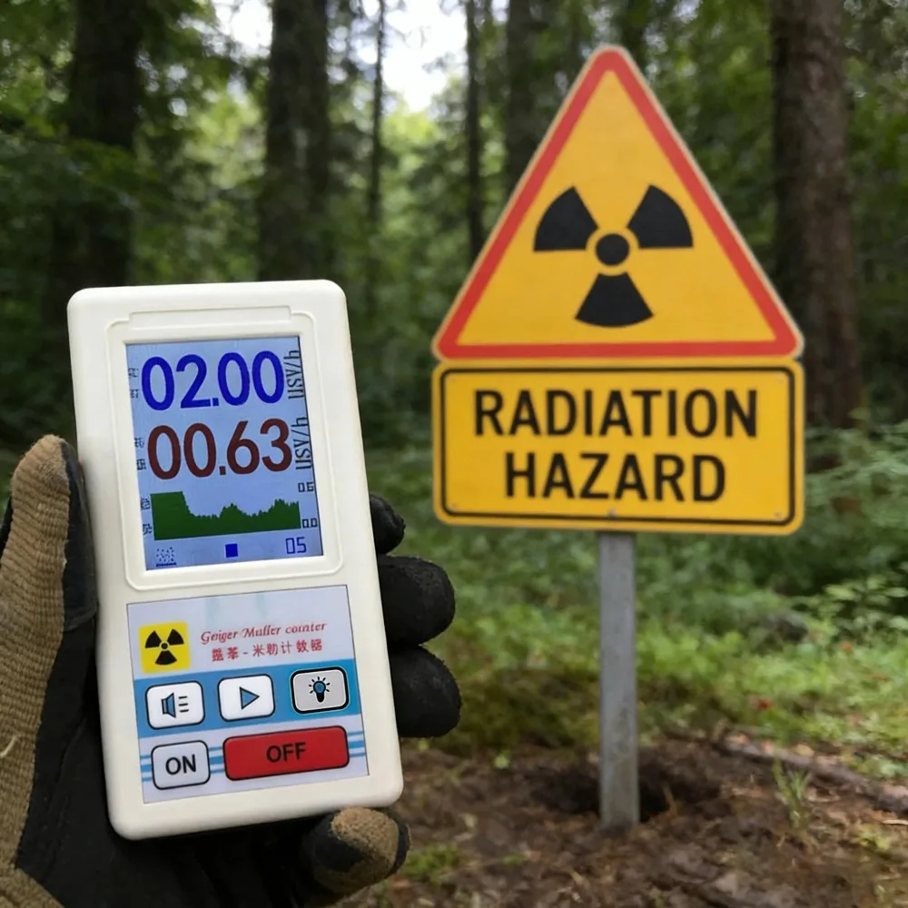 BR-6 Geiger Counter Nuclear Radiation Detector Personal LCD Dosimeter X-ray Beta Gamma Marble Radioactive Tester