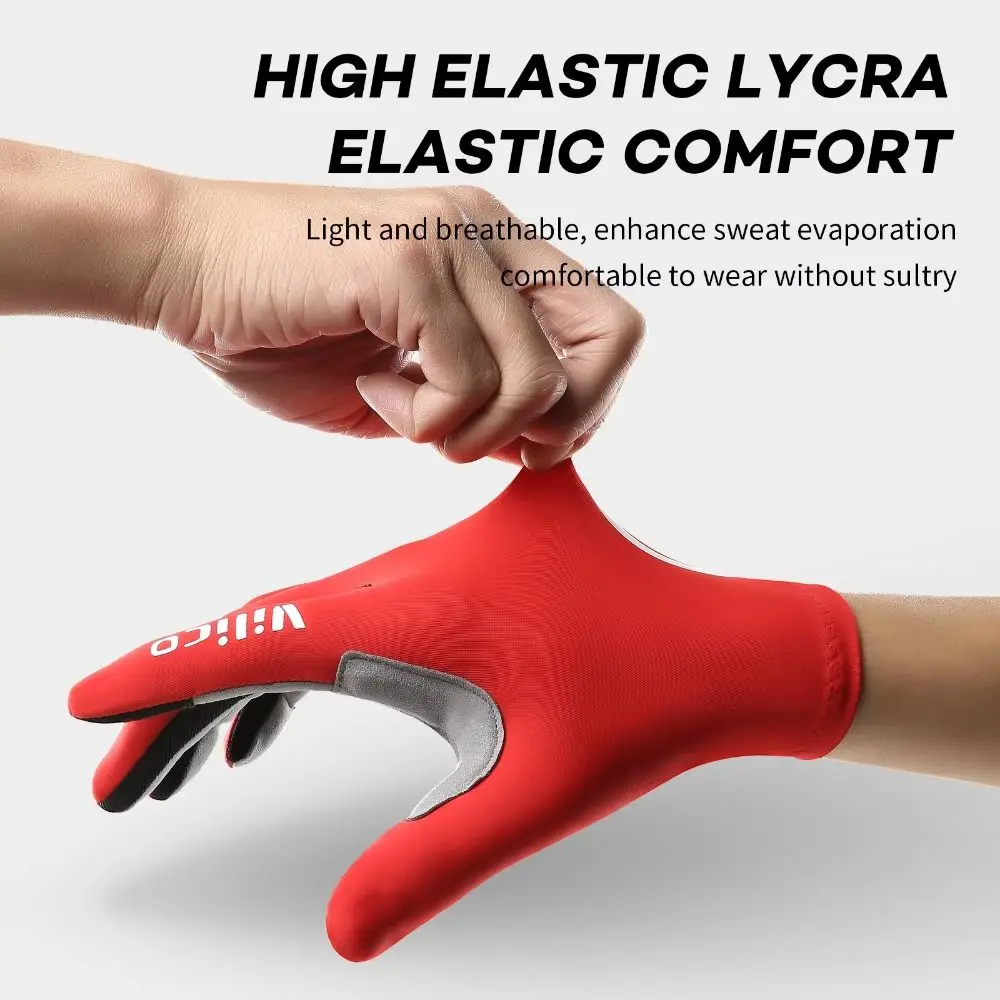 

Elastic Breaking Wind Cycling Gloves Touch Screen Shock Absorption Full Fingers Bicycle Mittens Wear Resistant Anti-slip