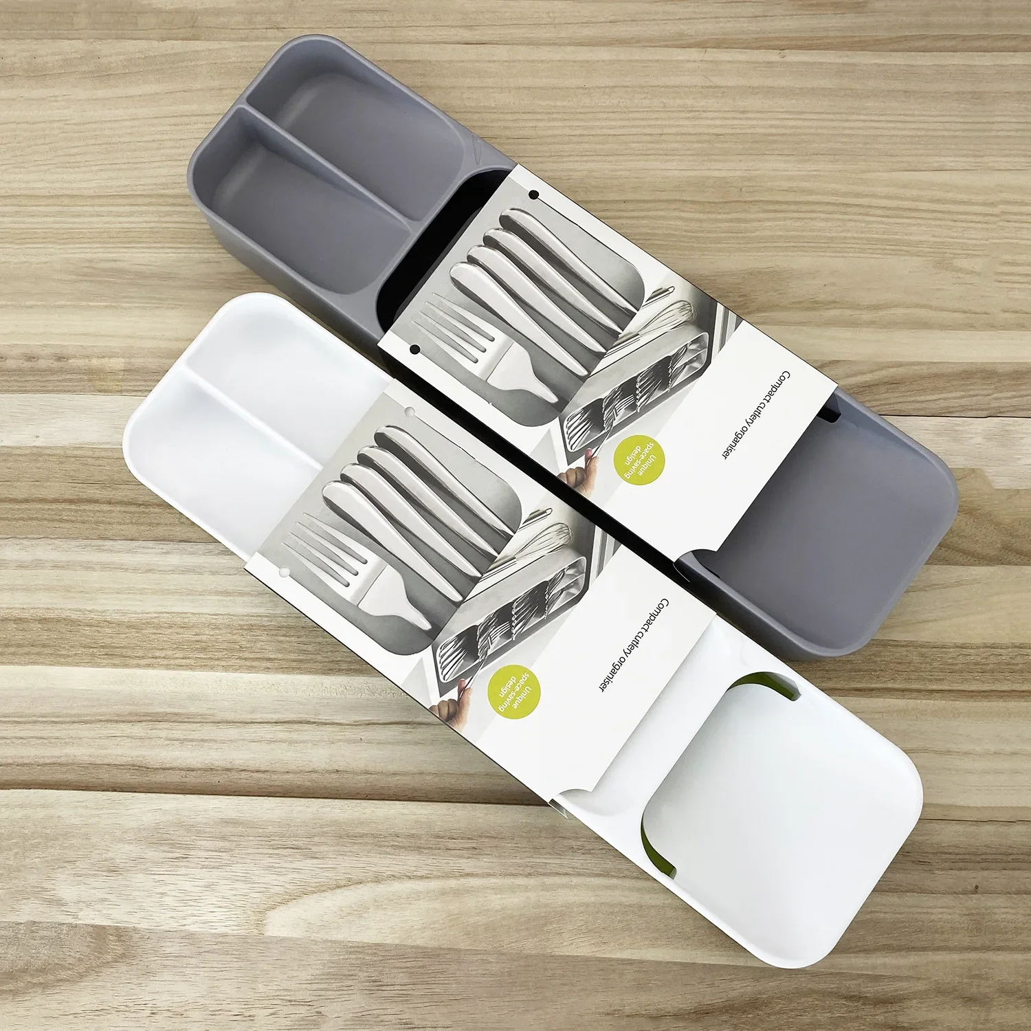 Categorized Cutlery Tray Multi Compartment Kitchen Drawer Flatware Organizer Separate Holder For Fork Spoon Knife Utensils