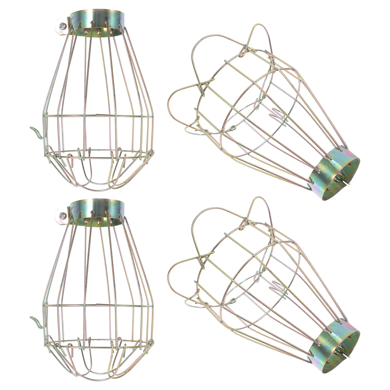 

4 Pcs Chandelier Shade Retro Bird Cage Lantern Pendant Light Hanging Lamp Cover Accessories