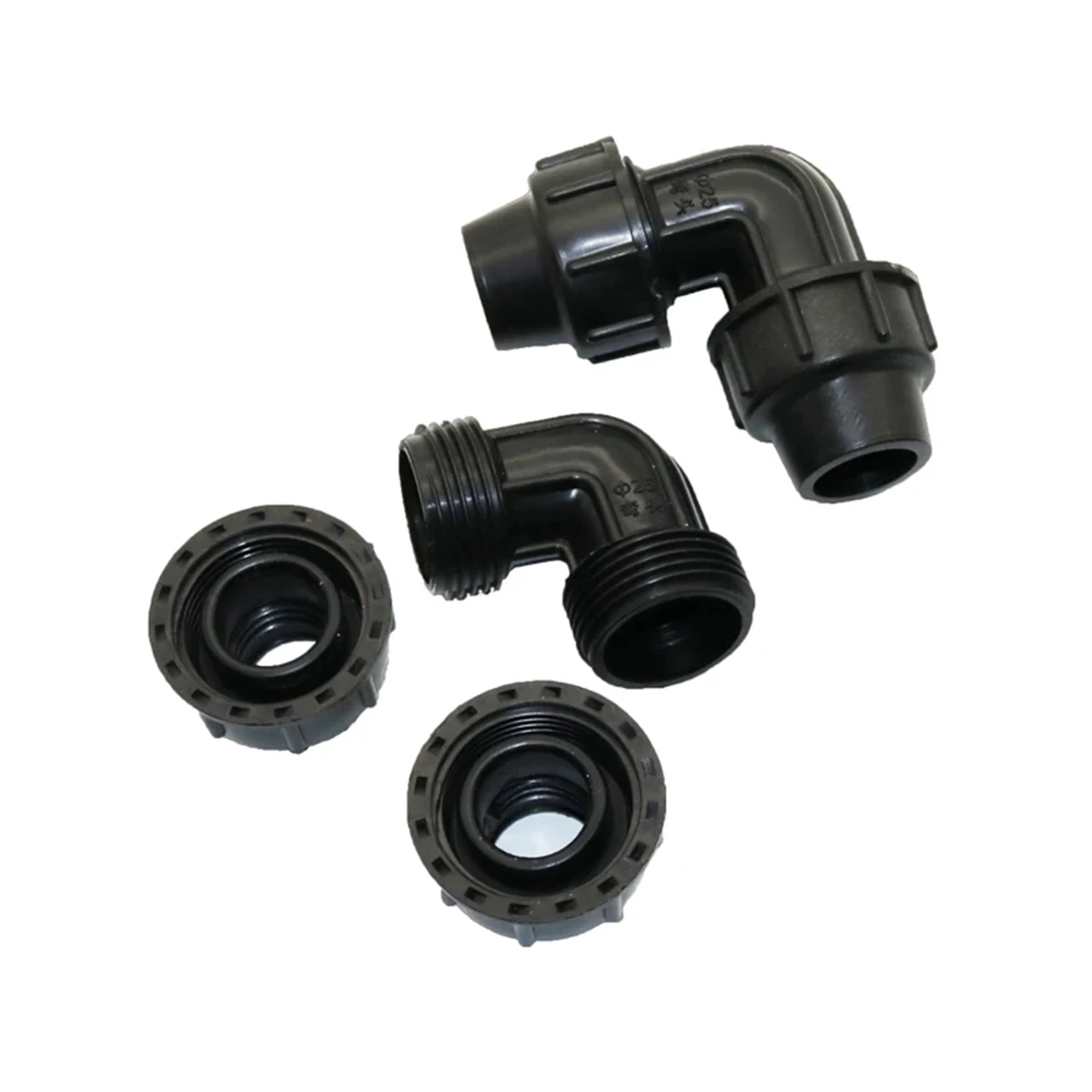 DN20 DN25mm PE Pipe Quick Elbow Connector Plastic 1/2
