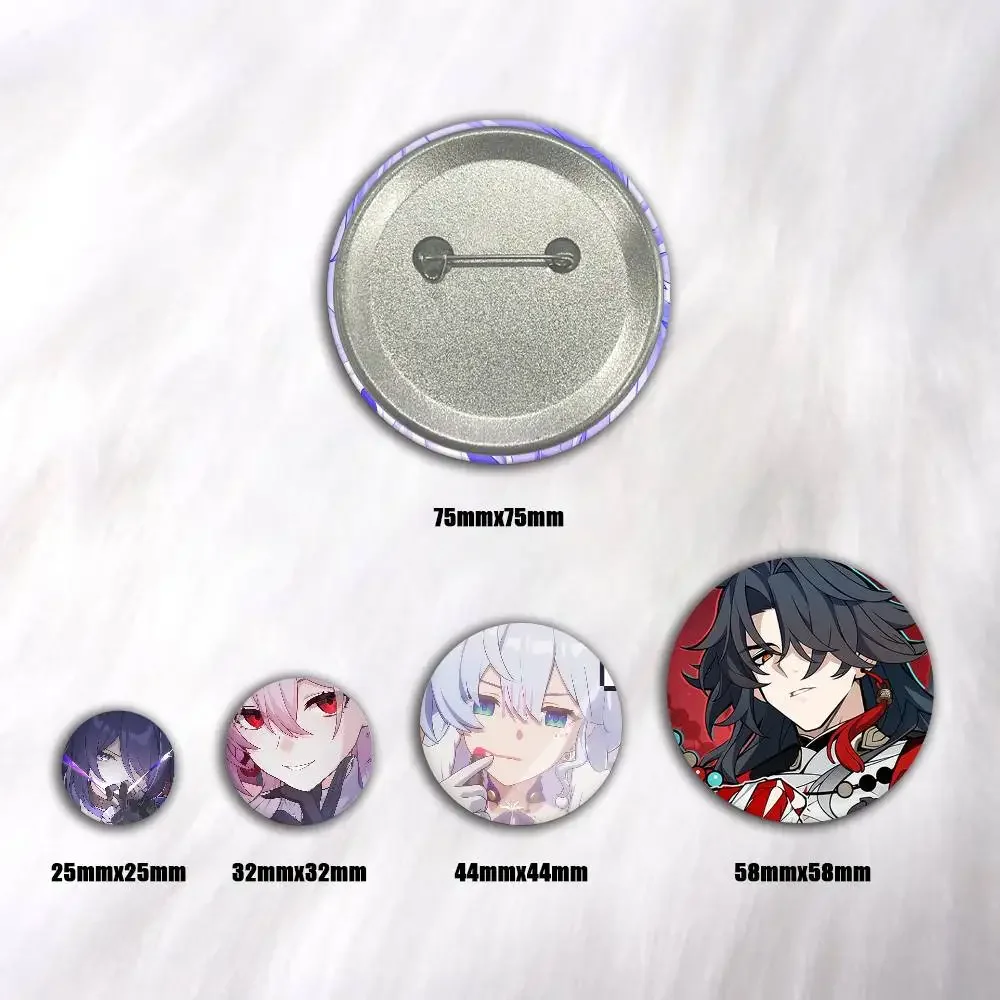 A-Honkai Star Rail Anime Round Badges, Brooches, Clothing Accessories, Birthday Gifts, Anime Conventions
