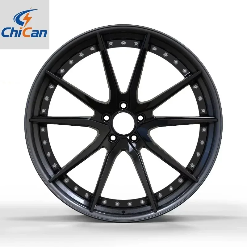 

【2026】Chican Custom Black Machine Face Multi Spokes Forged Wheels 17-22 Inch 5x120 5x112 For Suv