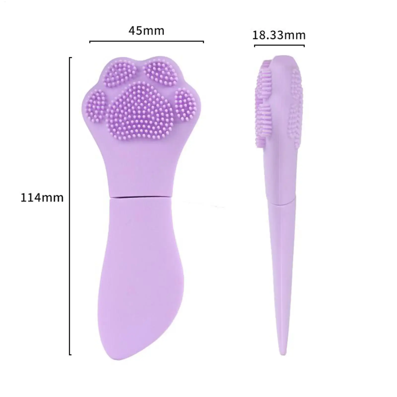 シリコン製猫の爪型ニキビ・黒ずみ除去ブラシ 洗顔ブラシ 鼻用スクレーパーツール 両端クレンジングスクラバー