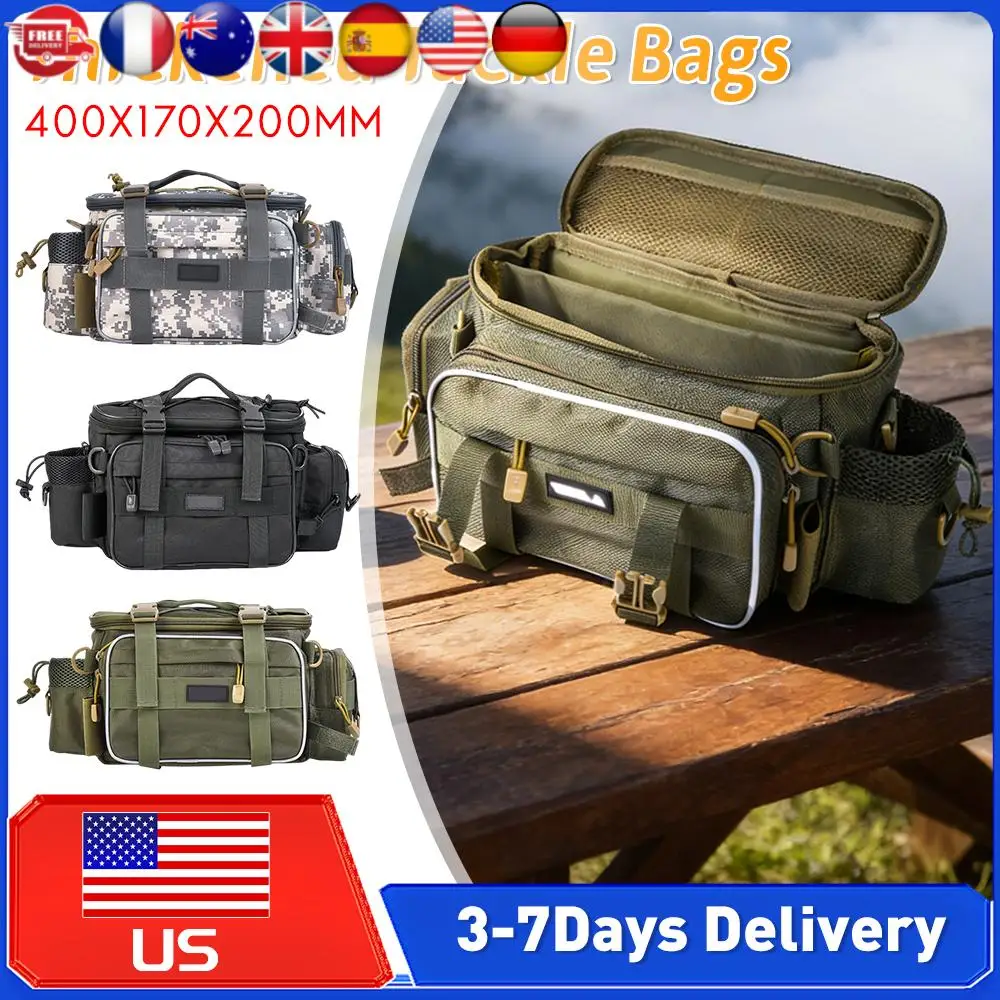 

Утолщенная сумка для снастей большой вместимости, сумка для хранения рыболовных принадлежностей, наплечная/поясная сумка для рыбалки, охоты, кемпинга ﻿