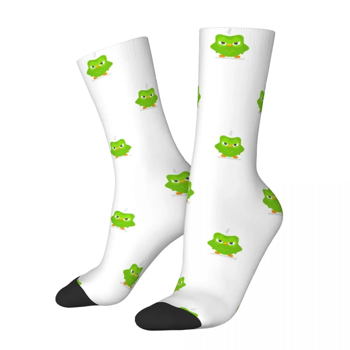 Duolingo Owl Duo Socks Harajuku Super Soft Stockings All Season Long Socks Accessories for Unisex Christmas Gifts