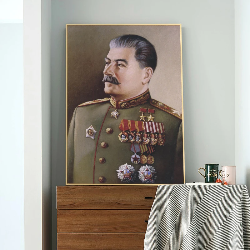 Famous Russian Joseph Stalin Portrait Poster And Print Canvas Painting Retro Figure Wall Art For Living Room Home Decor Cuadros