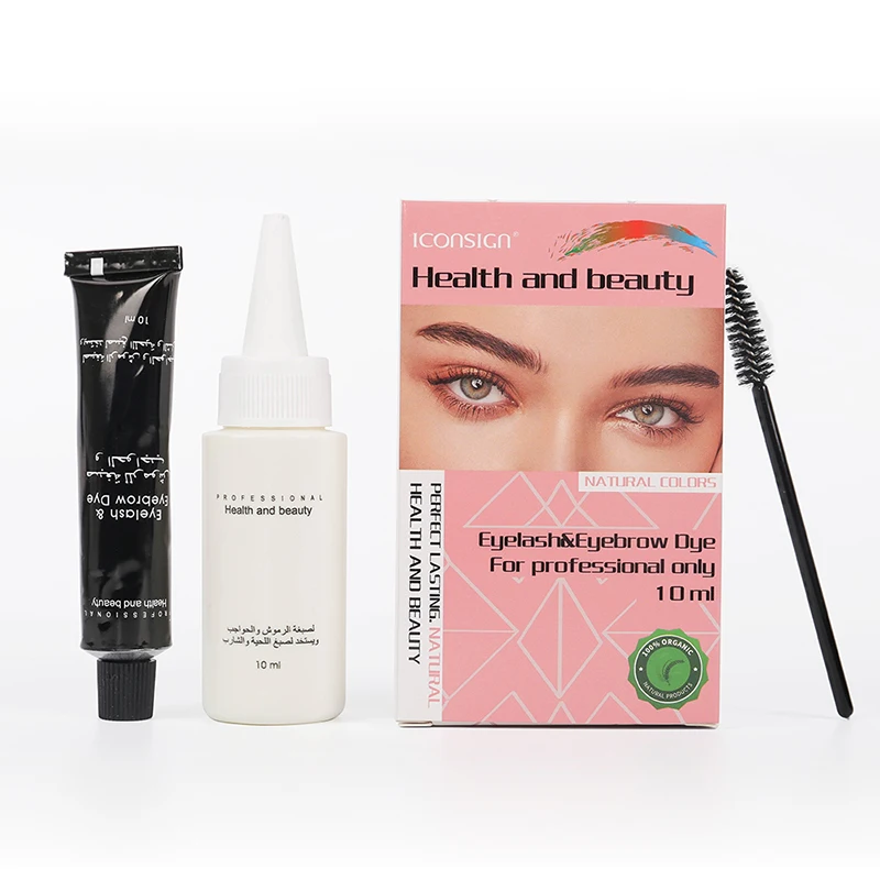 Groothandel Iconsign Wimper Dye Brow Tint Kit Professionele 15 Minuten Snelle Dye Brow Mascara Houden Gekleurde 2-3 Maanden make-Up Tool