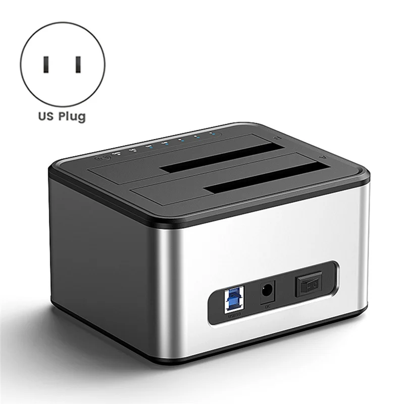 2.5/3.5 بوصة SSD حاوية القرص الصلب الخارجي ثنائي الخليج محطة إرساء القرص الصلب SATA إلى USB 3.0 HDD