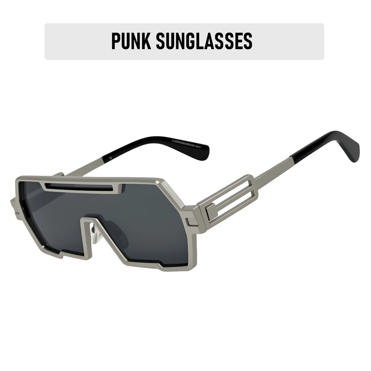 Quadratische Steampunk-Sonnenbrille für Damen 2026 Einteilige UV400-Schutz Sonnenbrille für Herren Markendesign Modische Brille Gafas De Sol Hombre – Detail 4