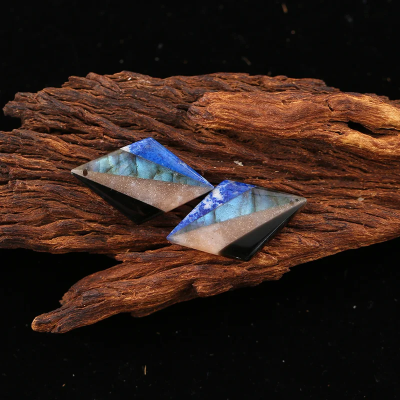 B&F Material combination Earring Beads for Jewelry Making, Handmade Natural stones beads, Stones for jewelry Making Supplies