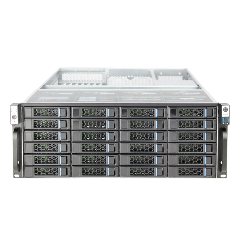 Factory Outlet M465-24 4U 24 Bays Hot-Swap Server Chassis with 12Gb/s Expander Backplane/12