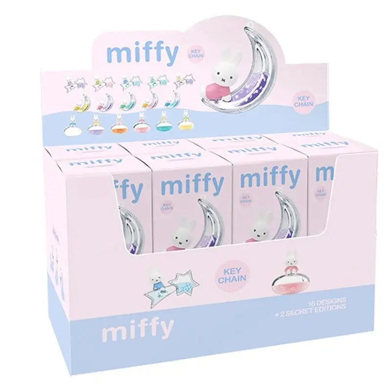

Брелок-сюрприз Miffy Dream: Мультяшный кролик, звезды, луна, облака. Модель-игрушка, кавайный кулон с текучим песком, подвеска для сумки, коллекционные подарки.