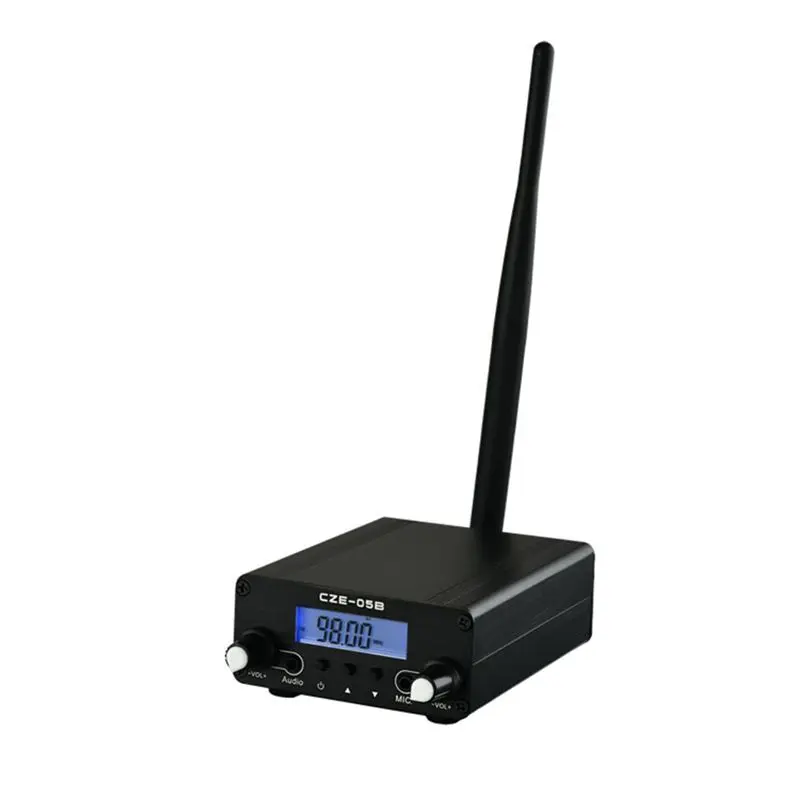 Efficientt-CZE-05B FM Transmitter 0.5W Radio Broadcasting Over-The-Air PLL Stereo Audio Amplifier For Church Car Community