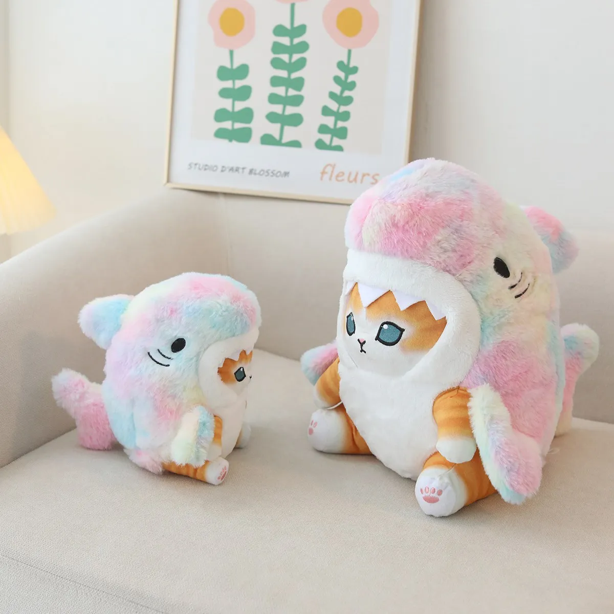 Leuke Anime Kat Haai 20 cm Kawaii Haai Kat Pluche Pop Knuffels Haai Knuffel Kinderen Verjaardag Vakantie Cadeau Collectible speelgoed