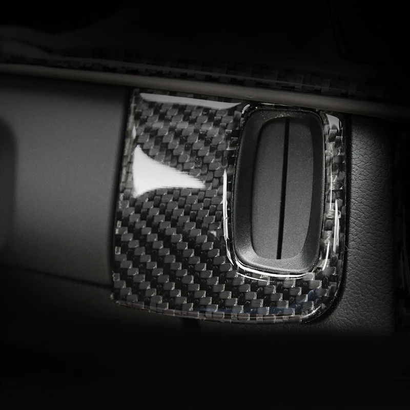 

Real Carbon Fiber Interior Key Engine Start Hole Frame Trim Cover Inner Sticker For Audi A4 B8 2009 2010 - 2016 / A5 2008- 2015
