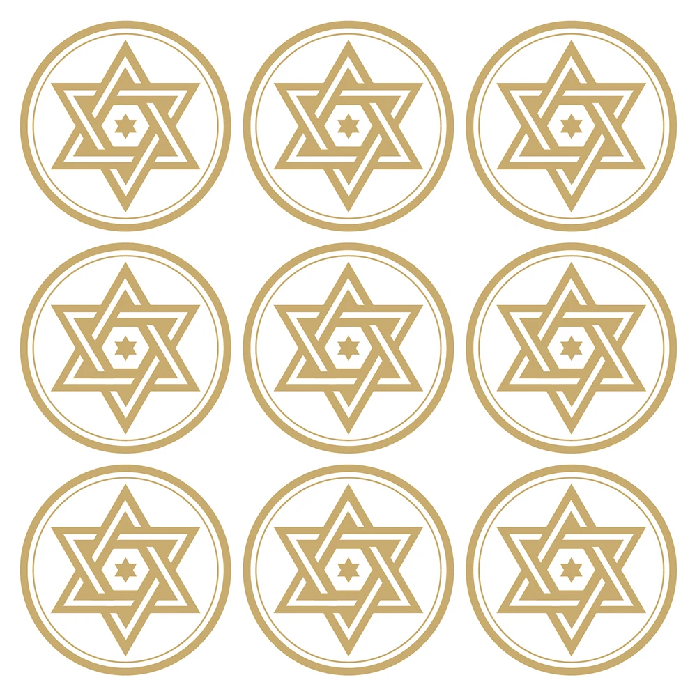 KK078 180pcs Jewish Hexagram Star Happy Passover Party Sticker Gift Seal Sticker Unleavened Bread Scrapbooking Decoration Labels