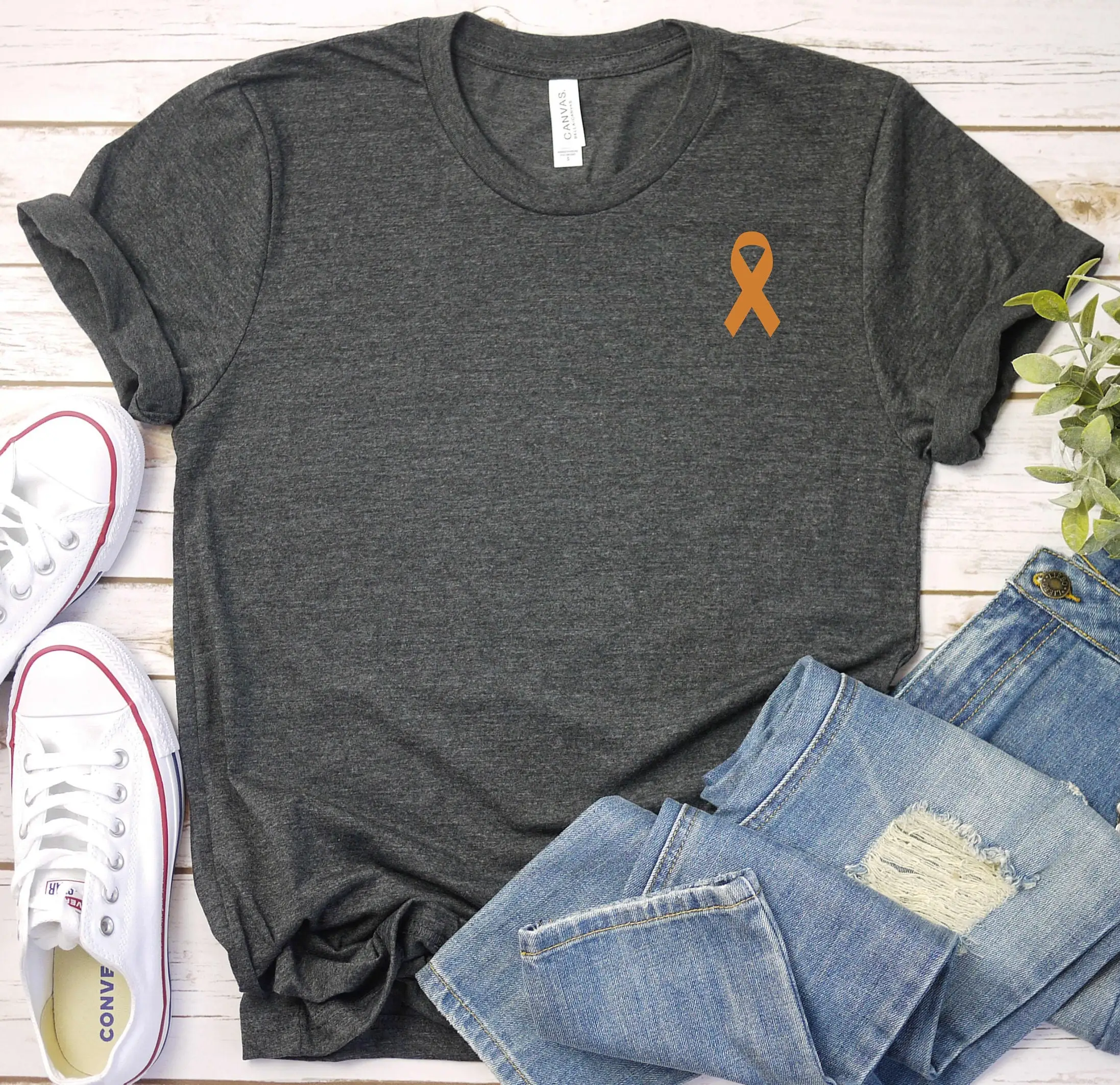 Copd Awareness T Shirt Month Orange Ribbon Chronic Obstructive Pulmonary Disease Lung Support