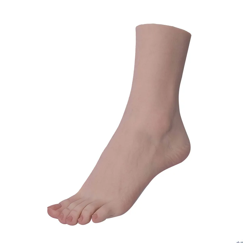 Silicone Foot Model Female Mannequin Fake Nail Practice Feet Fetish For Footjob Shoes Sock Jewelry Display High Simulation Z3818