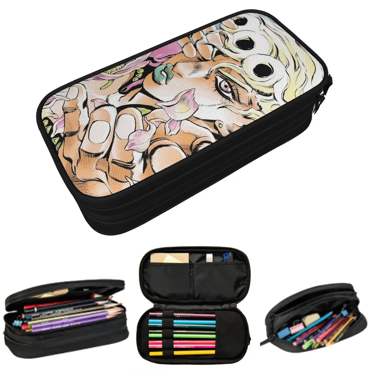 

Японский пенал для карандашей и ручек «Невероятные приключения ДжоДжо» для мальчиков и девочек, подарок, коробка для ручек, сумка для канцелярских принадлежностей, держатель для ручек