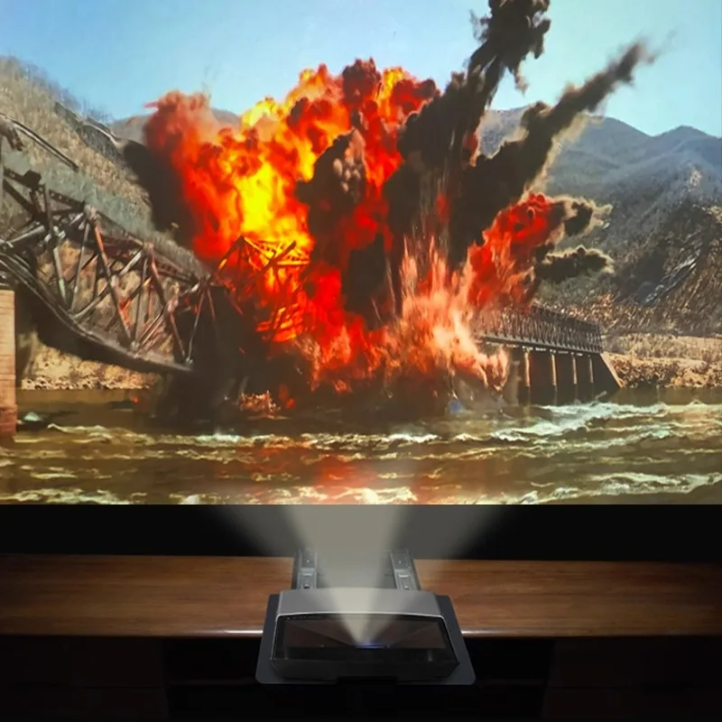 Meja Teleskopik Manual untuk Proyektor UST Laser TV, Slider Teleskopik dengan Panjang Stroke Hingga 80cm Maks, Penyesuaian Naik dan Turun Opsional