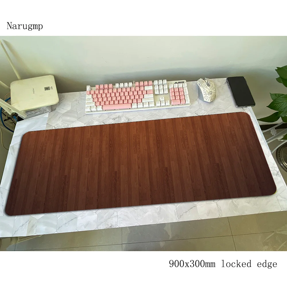 Wooden Floor pad mouse Beautiful computer gamer mouse pad 900x300x4mm padmouse Professional mousepad ergonomic gadget desk mats