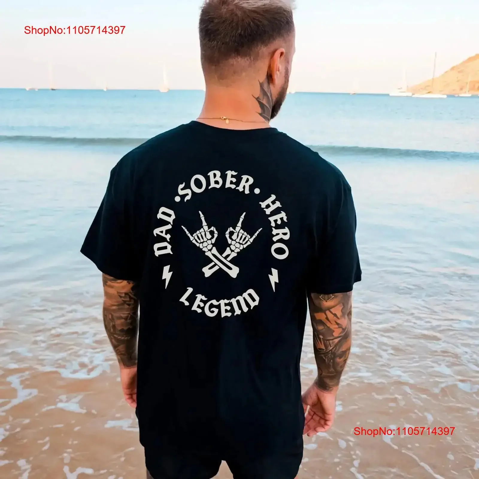 Sober Dad Hero T Shirt for Women sobriety life recovery aa na vintage Washed graphic fashion Versatile Casual Stretched