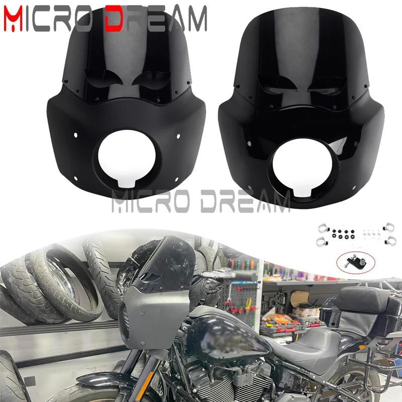 

12-дюймовый чехол на лобовое стекло с блоком перемещения головных фар для Harley Street Bob Dyna FXDB 06-17, обтекатель фар, обтекатель