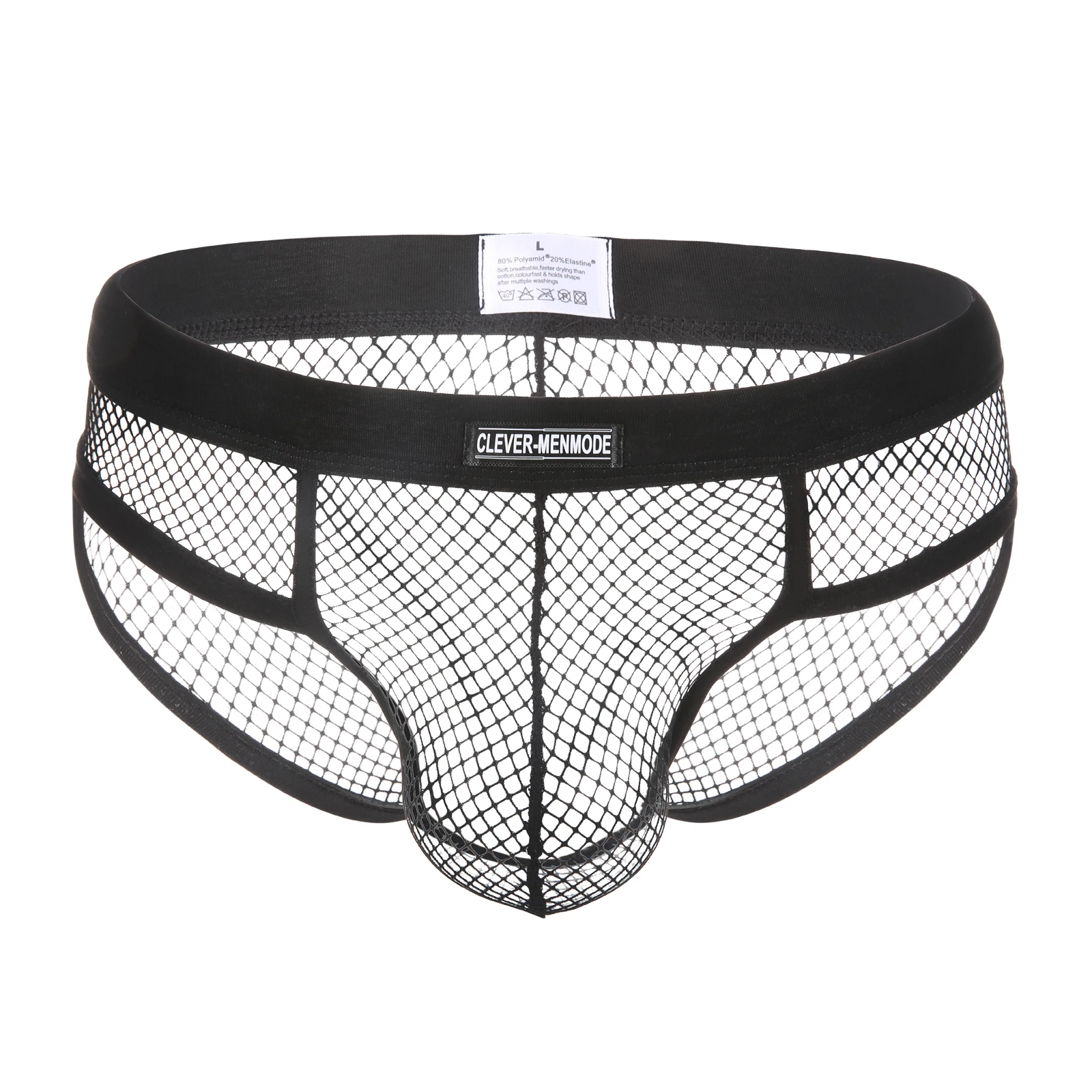 Men Mesh Briefs Cueca Sexy Underwear Hombre Transparent Low Rise Penis Pouch Underpants Men's Net Panties