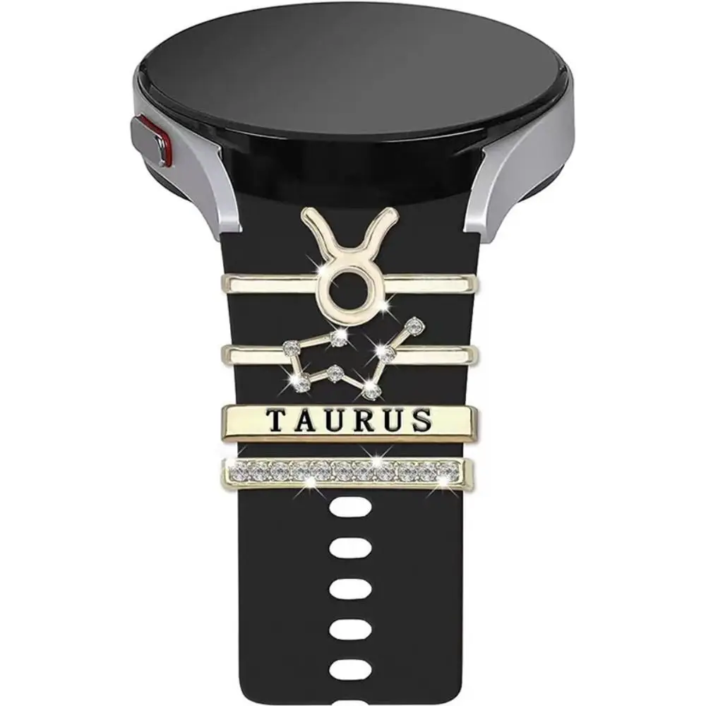 Metal Twelve Constellations Strap Accessories Decorative Ring Fashion Decorative Tool Watch Band Ornament for Apple Watch Band