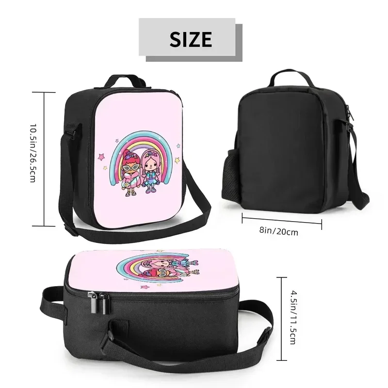 Cute Cartoon Girl Lunch Bag Characters Fun Lunch Box For Men Beach Portable Cooler Bag Custom Thermal Tote Handbags