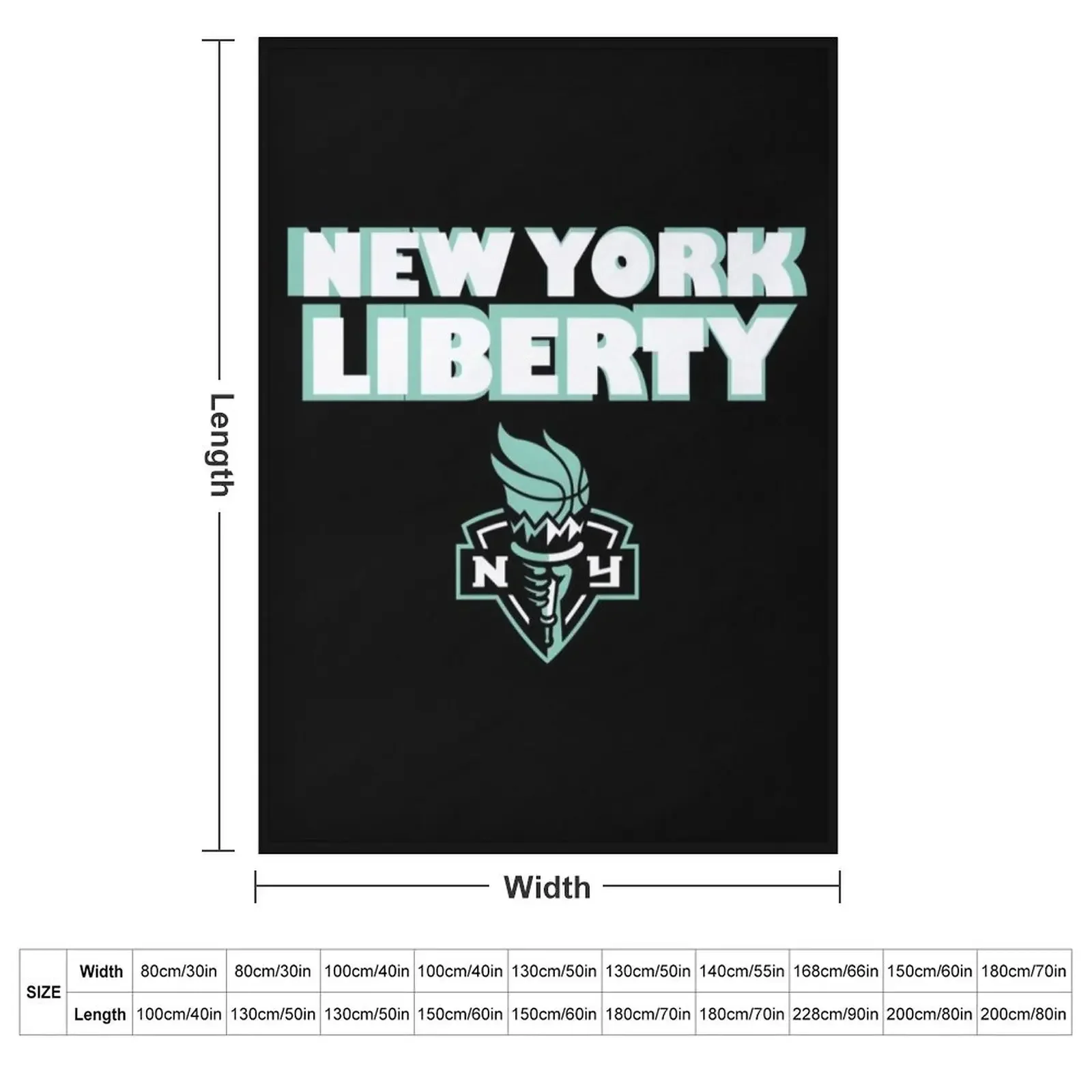 NEW YORK LIBERTY SQUAD Essential Throw Blanket couch cozy soft plush fuzzy picnic outdoor blanket