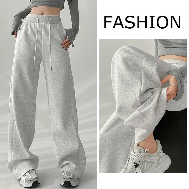 

Женские удобные спортивные штаны с высокой талией, женские корейские повседневные облегающие брюки, женские классические тонкие прямые брюки