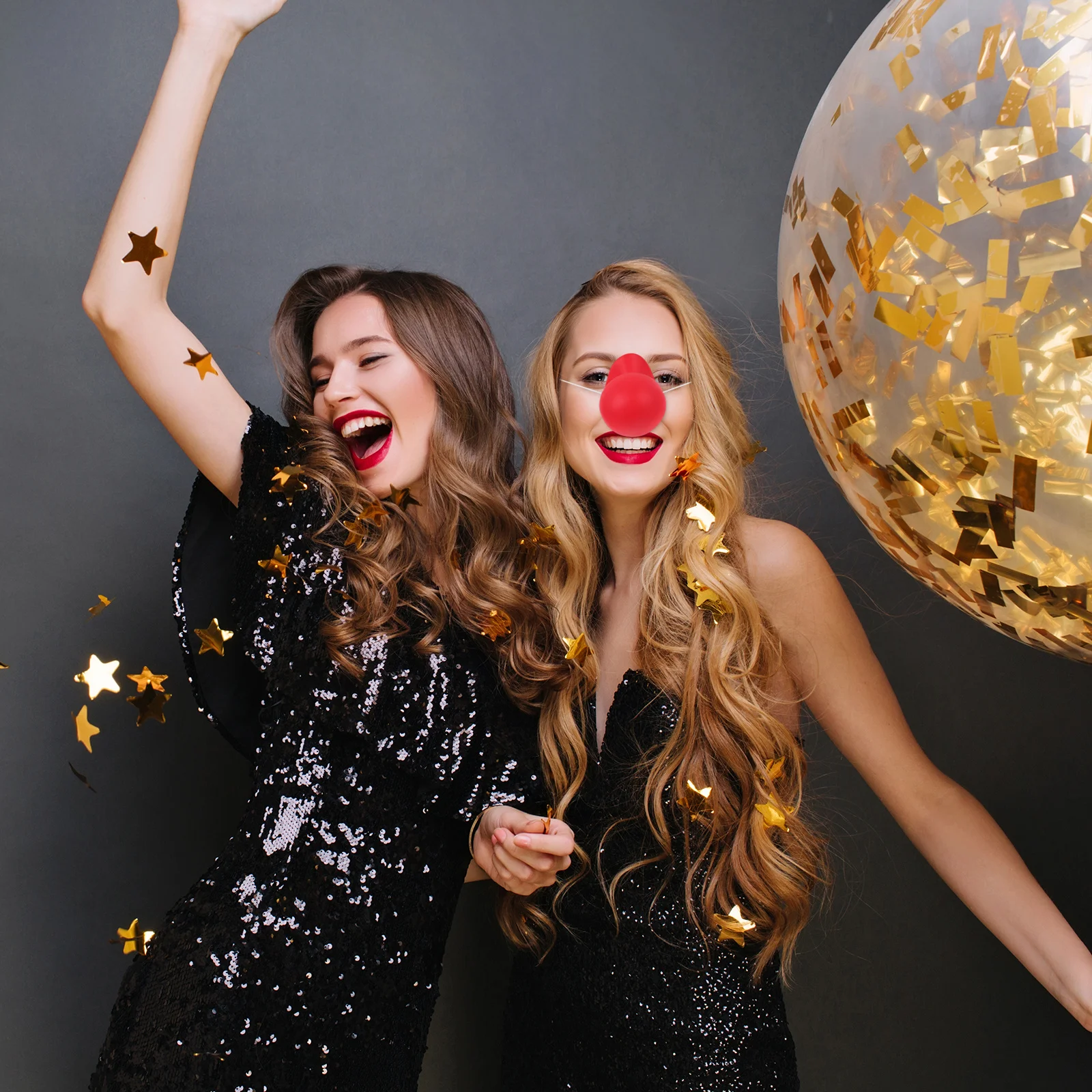 6 pezzi di naso da clown rosso per adulti, accessorio per costume da clown, vestibilità elastica e confortevole, per cosplay, spettacoli teatrali, feste