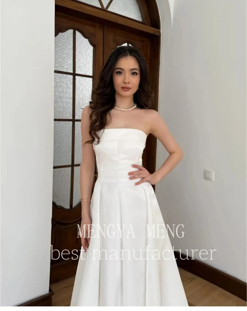 ZHUISHU Customized Elegant Strapless Ball Gown Evening Dress Glamorous Satin Prom Gown Classic Feminine Formal Party Dress 2025