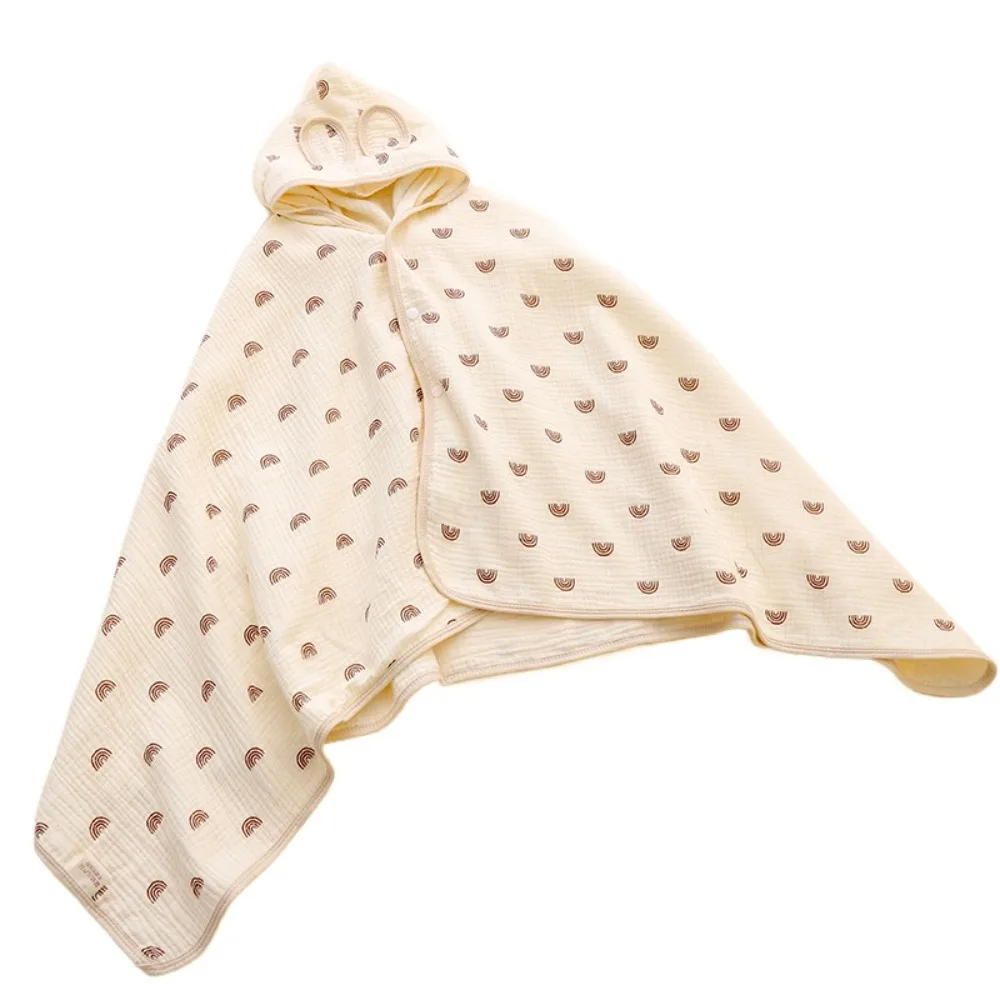 الدب المطبوعة الرضع مقنعين منشفة التفاف بطانية طبقة واحدة لينة الملمس الطفل قماط القماش عباءة تنفس المواد #1