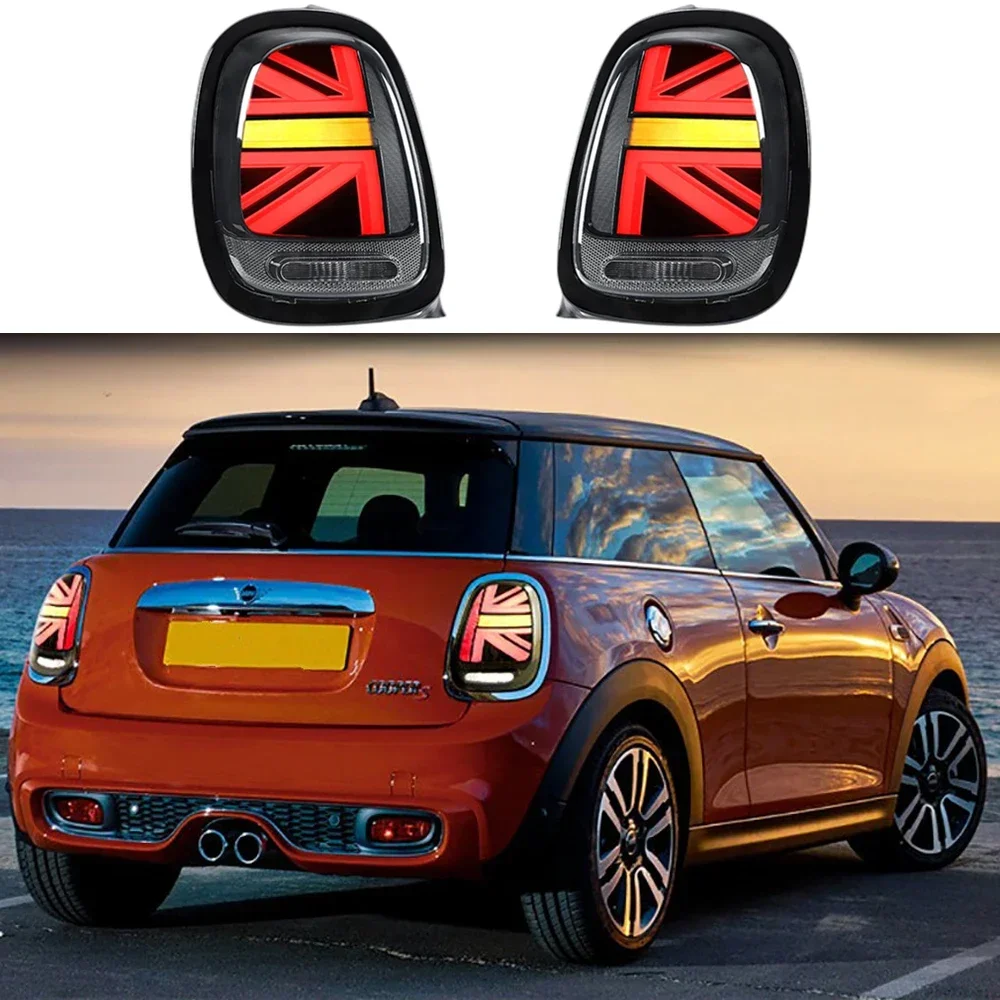 

Пара задних фонарей Plug and Play для Mini Cooper F55 F56 F57 2014-2020 годов выпуска, светодиодные, с функциями указателя поворота, стоп-сигнала и заднего хода.