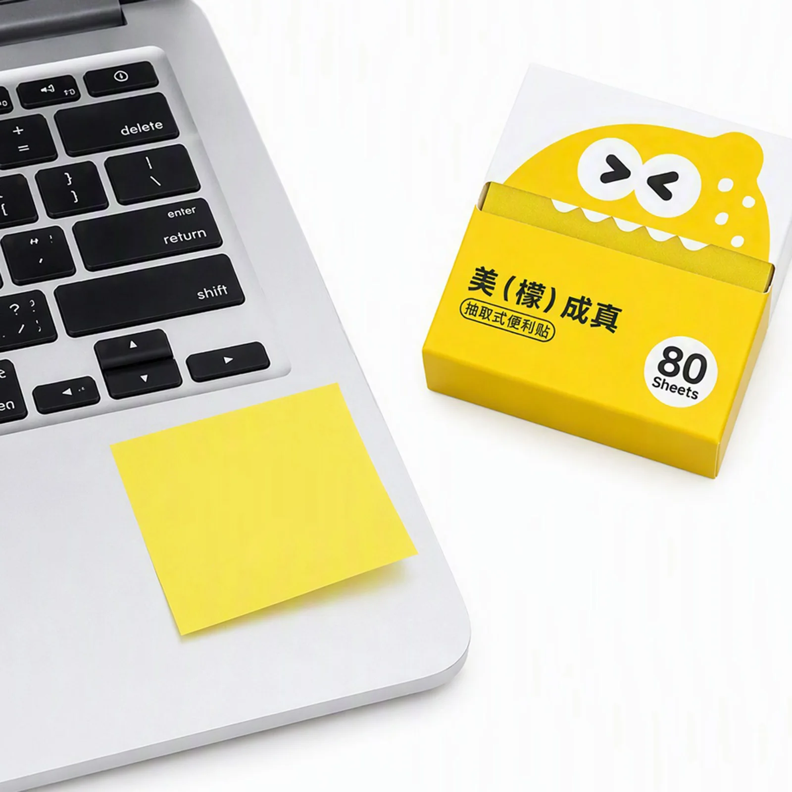Transparent Fruit Monster Pop-Up Memo Pad 480 Sheets Pull-Out Sticky Notes Dispenser Strong Adhesive Cute Office Supply