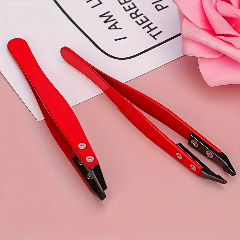 Precision Ceramic Tip Eyebrow TweezersIdeal for Ingrown & Facial Hair Removal, Stainless Steel, Fragrance-Free Beauty Tool