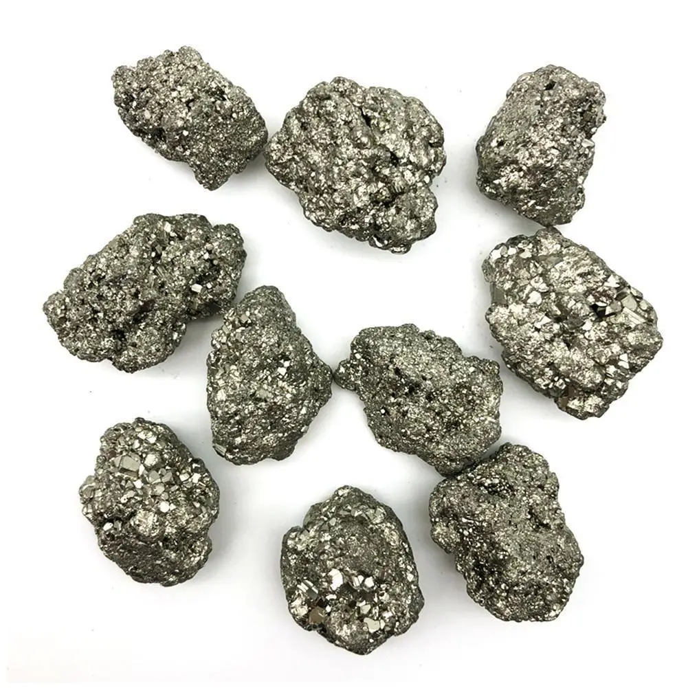 Pyrite Naturelle Irrégulière pour Décoration d'Aquarium, Clip de Quartz, Rugueux, Spécimen de Pierre, 40g, 1 Pièce, G9h4