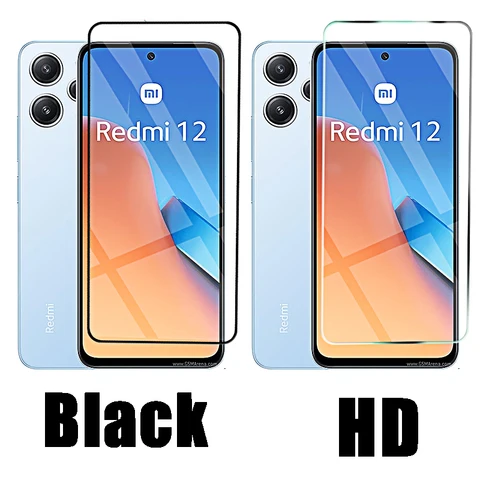 Закаленное стекло для Xiaomi Redmi 12 Note 12s 12 Pro Plus 12c 12 4g 5g C Защитное полное покрытие Клей 9H HD Защитная пленка для экрана