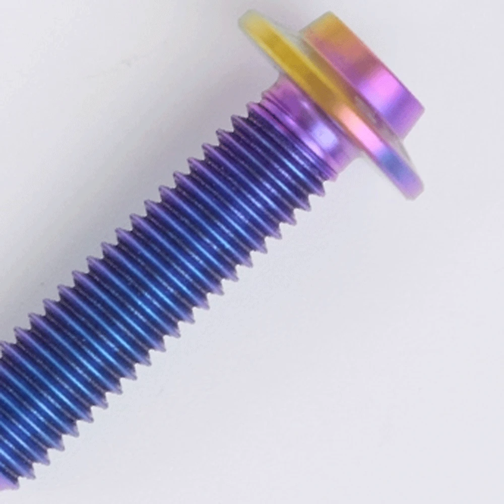 1 PC Bunte M4 X 8 10 12 14 16 18 20 25mm GR5 Titan Legierung A3 Pilz Kopf Flansch schraube Bolzen T20 Torx für Motorrad – Detail 5