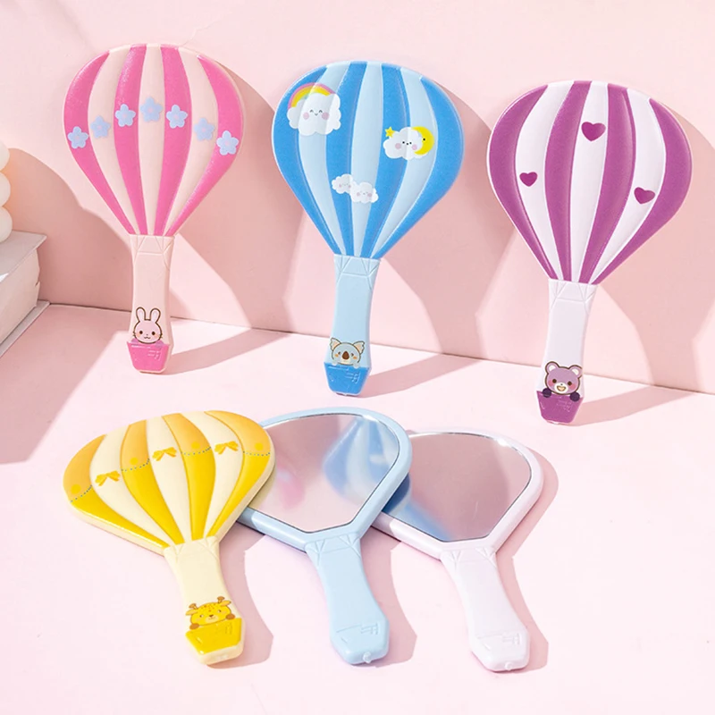 

Plastic Hot Air Balloon Shape Mirror High-Definition Mini Handheld Sector Mirror Lightweight Portable Makeup Mirror Gift Mirror