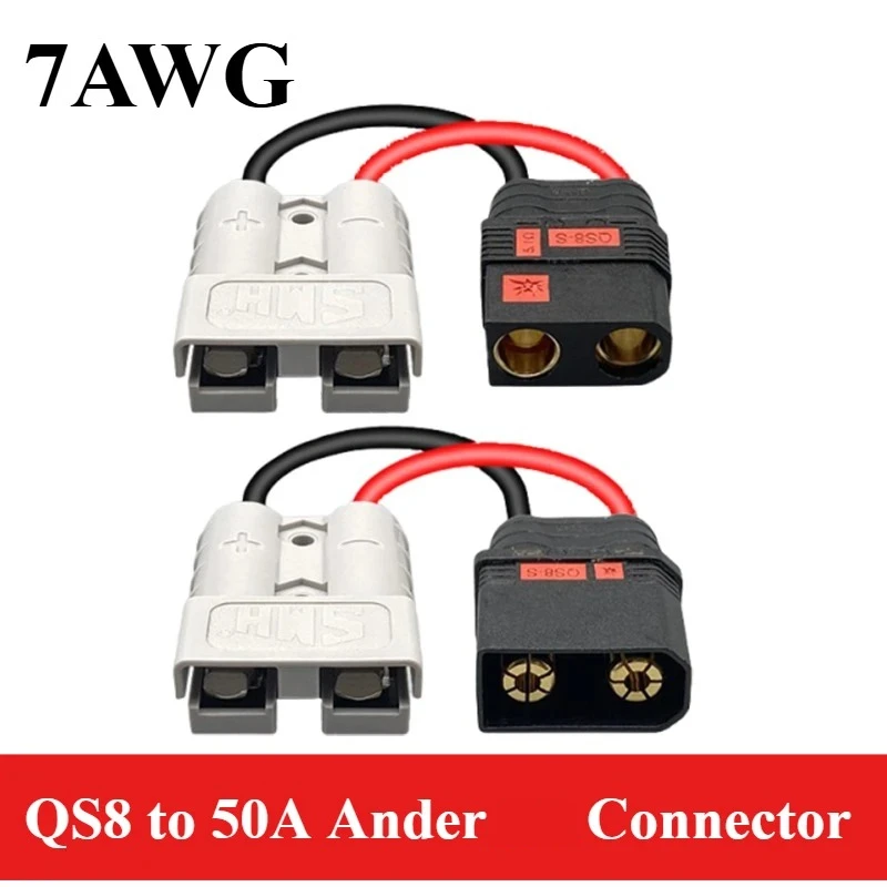 

QS8-S to 50A Ander Connector Electric Vehicle Lithium Battery Male Female Adapter Line QS8 to 50A Battery Forklift Shunt Cord