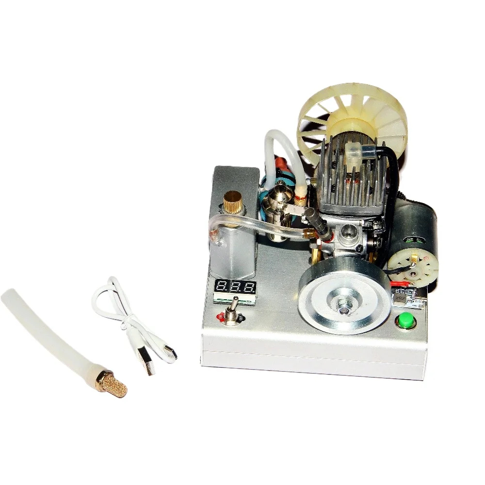 

Набор для сборки миниатюрного двухтактного двигателя (15-ступенчатый) с электростартером и цифровым дисплеем, готовый продукт, креативный подарок