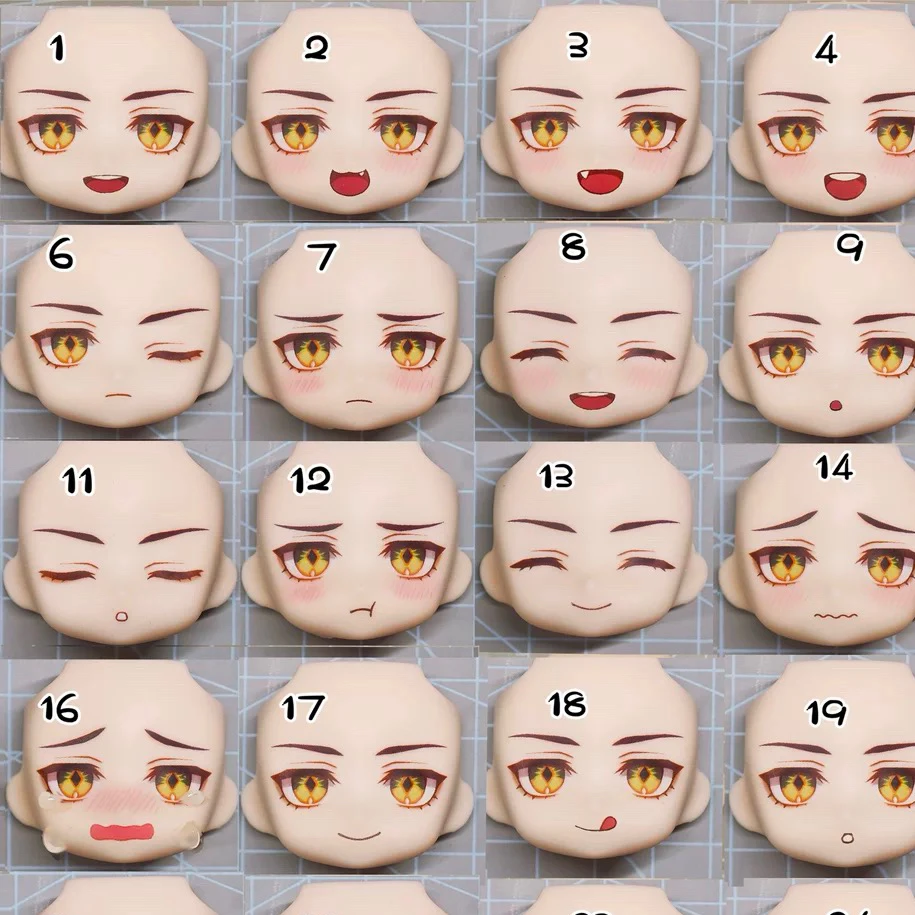 Anime Game Cosplay Kinich Ob11 Face for GSC Doll Handmade Water Sticker Faceplates Toy Accessories