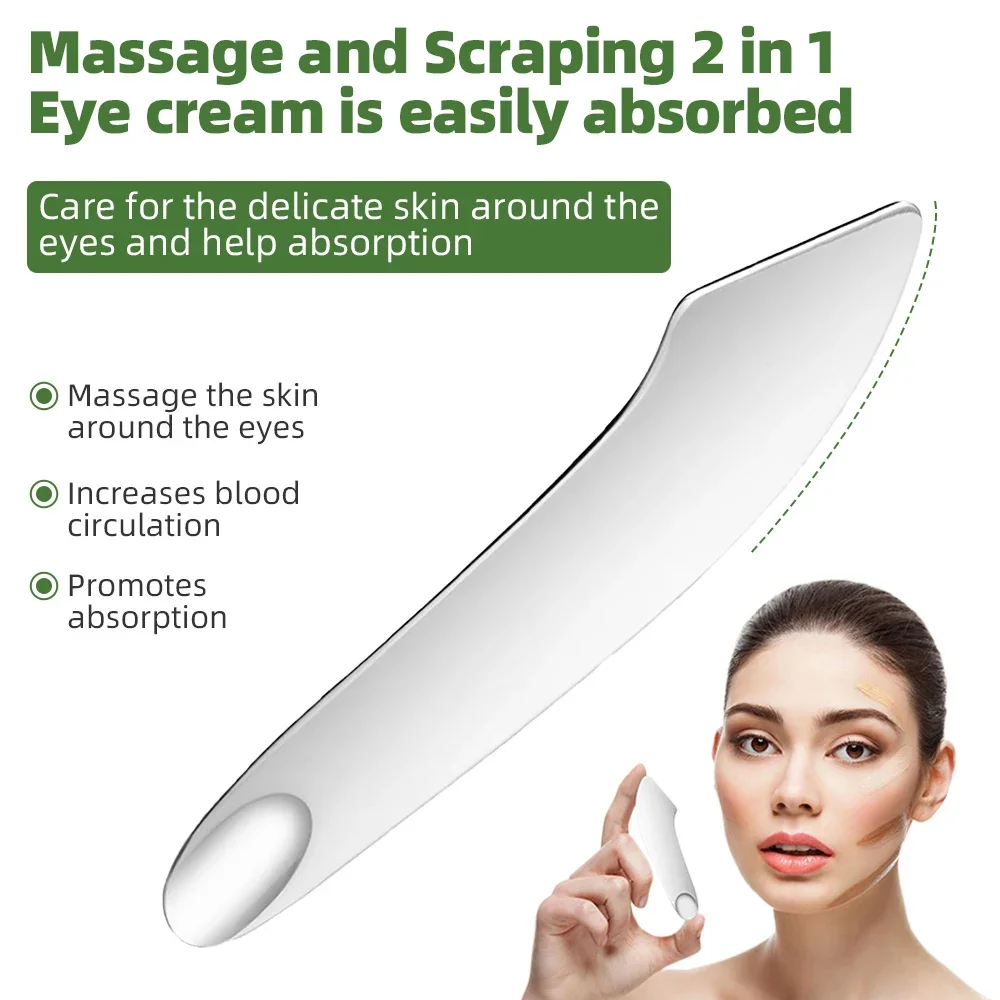 420 in acciaio inox trucco Toner spatola maschera e crema per gli occhi cucchiai bastoncini fondotinta spatola cosmetica strumento in metallo con una borsa