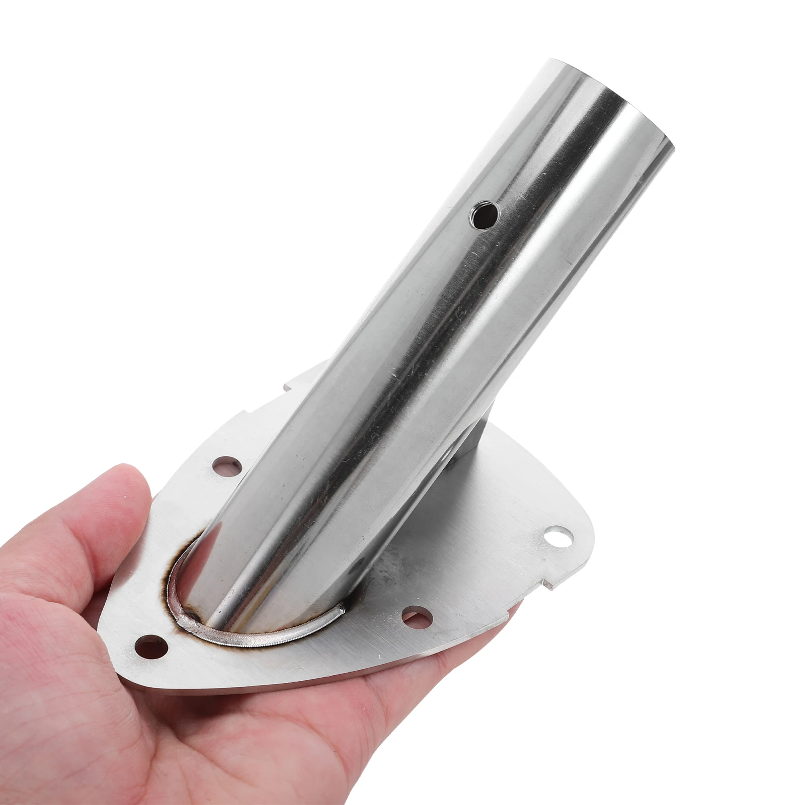 

Thickened Stainless Steel Flag Pole Holder Enhanced Durability Angled Insertion for Easy Installation Wall Mounted Flagpole