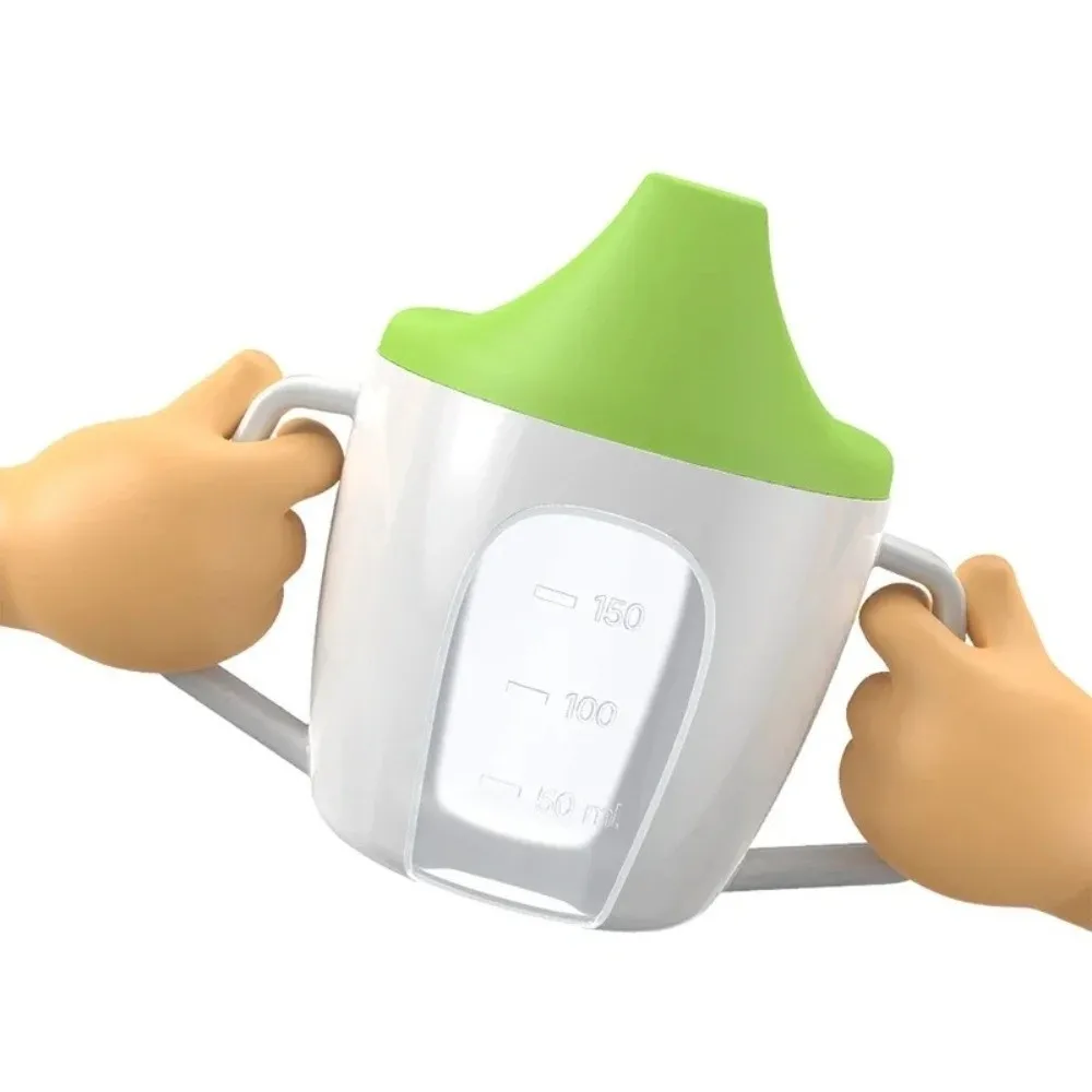 Cute Portable Feeding Bottle 150ML Leakproof Duckbill Cup with Handle with Scale Training Cup Learning
