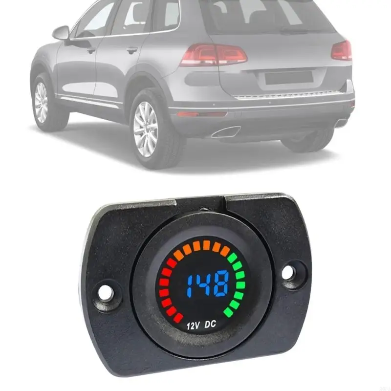 Plugs & Play Automotive Battery Meter with Bright LCD Screen No Wiring Needed 